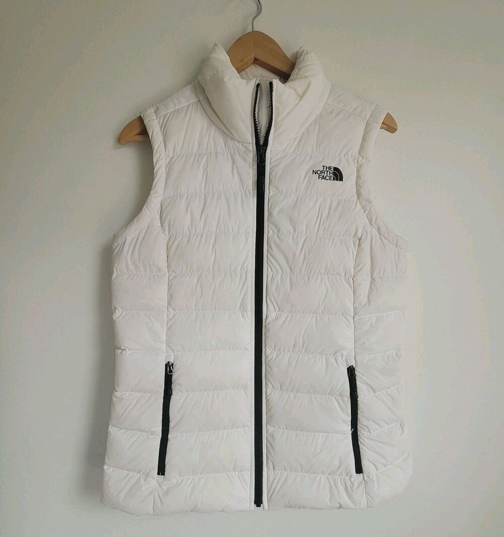 The North Face  Down Puffer Vest Women's Size M White  Full Zip Pockets